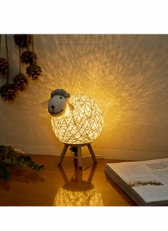 Buy Small Size Lamb Sleep Night Light USB Rechargeable Bedroom Kids Adult Bedside Decorative Light with Switch in UAE