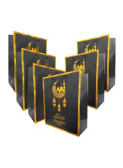 Buy 6 Piece Black and Gold Ramadan Kareem Gift Bags in UAE