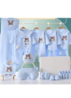 اشتري 21 Pieces Baby Gift Box Set, Newborn Blue Clothing And Supplies, Complete Set Of Newborn Clothing في الامارات