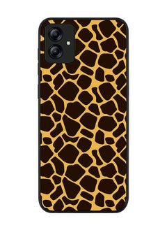 Buy Rugged Black edge case for Samsung Galaxy A04 Slim fit Soft Case Flexible Rubber Edges Anti Drop TPU Gel Thin Cover - Giraffe Skin Print in UAE