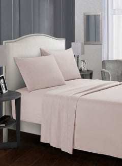 Buy 4-Piece Queen Size Bed Sheet Set(Pink) in Saudi Arabia