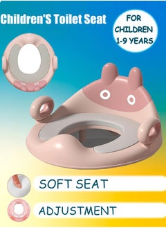 Buy Cushioned Potty Training Seat Portable Potty Training Toilet Seat for Boys & Girls, Cartoon-Shape Non-Slip Toddler Potty Seat with Built-in Splash Guard – Perfect Potty Chair Option for Travel & Easy Cleaning in Saudi Arabia