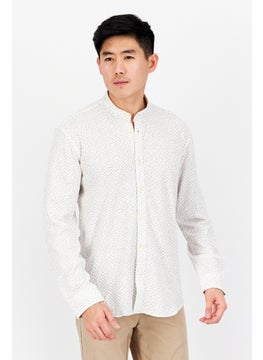 Buy Men Regular Fit Long Sleeve Allover Printed Casual Shirt, White Combo in UAE