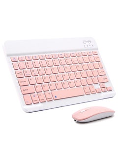 Buy Ultra-Slim Bluetooth Keyboard and Mouse Combo - Rechargeable Wireless Keyboard Mouse Set for iOS, Android, and Windows Devices in UAE