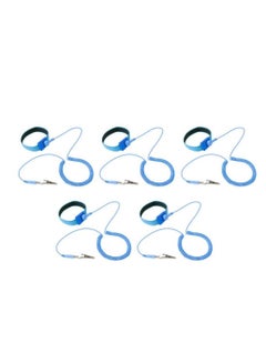 Buy Anti Static Wrist Strap 5 Pack Blue, Adjustable ESD Wrist Band Fits Your Wrist Comfortably. Grounding Bracelet to Protect Your PC Computer or Electronics from Static Electricity in UAE