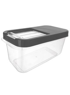 Buy Dunia black Grain/Cereal Container 7.5L with Slide Lid - Storage Solution - BPA-Free - L=34.5cm W=19cm H=18cm in Egypt