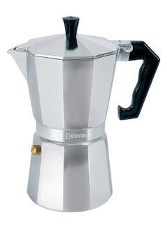 Buy Dessini aluminum 3cup coffee maker  150ml black/silver in UAE