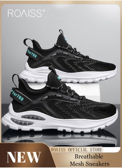 اشتري New Men Lace up Front Letter Running Shoes Sneakers Sport Outdoor Non-slip Shoes INS Trendy Casual Lightweight Comfy Men's Walking Shoes for Young Men Teenagers Spring and Summer في السعودية