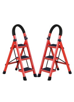 اشتري Professional Aluminum Folding Ladder 1+6 Step Household Ladder With Wide Step في السعودية