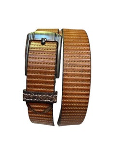 Buy 100% genuine Leather Belt brown in UAE