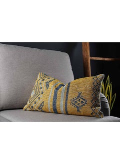 Buy Indus Eco Friendly Filled Cushion Yellow 40x65 cm in UAE