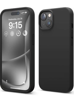 Buy Iphone Silicone Case - Silky Soft Touch with Military Grade Drop Protection - Anti-Scratch Microfiber Lining - Shockproof Protective Phone Case Slim Thin Cover (Iphone 15, Black) in Saudi Arabia