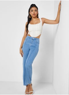 Buy Front Seam Detail Jeans in UAE