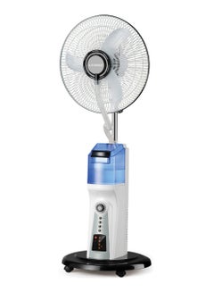 Buy Rechargeable Mist Fan 16 Inches With 2.2 L Water tank 75 W White in Saudi Arabia