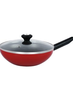 اشتري Prestige Classique Covered Wok, Red & Black - 26 cm في الامارات