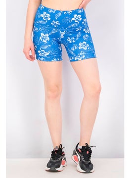 اشتري Women Sportswear Fit Reversible Biker Shorts, Blue في السعودية