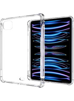 Buy Compatible with iPad Pro 11 Inch Case 2022/2021/2020/2018 Cover Clear Transparent Cover TPU Soft Anti–Fall Anti -Collision for iPad Pro 11 Inch 4th Generation 2022 / 3rd Gen 2021 Clear with holder in Saudi Arabia