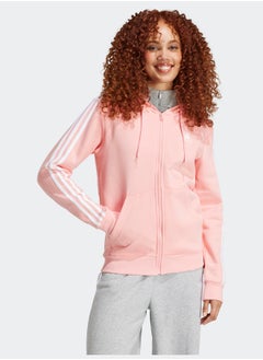 Buy Essentials 3-Stripes Full-Zip Fleece Hoodie in Egypt