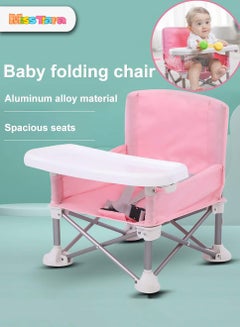 Buy Baby Seat Booster High Chair ,Space Saver High Chair , Portable High Chair , Folding Booster Feeding Chair ,with Travel Bag (Pink) in UAE