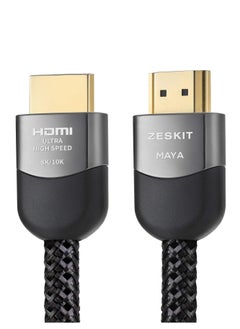 اشتري Zeskit Maya 2.1 8K HDMI Cable 6.5ft 4K120Hz 48Gbps for eARC Soundbar Ethernet Gaming 144Hz Certified Ultra High Speed HDR VRR HDCP 2.2 2.3 Compatible with Dolby Vision Atmos Apple TV Xbox Series X PS5 في الامارات