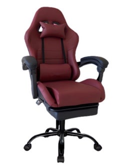 Buy Video Gaming Chair with Headrest and Lumbar Cushion Adjustable Desk Chair, Ergonomic Office Chair Computer Desk Chair Gaming Chairs Red in Saudi Arabia