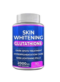 Buy Glutathione Whitening Pills - 90 Capsules 2000mg Glutathione - Effective Skin Lightening Supplement - Dark Spots, Melasma & Acne Scar Remover, Hyperpigmentation Treatment - Anti-Aging Antioxidant in Saudi Arabia