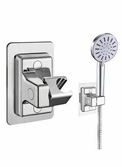 Buy Shower Head Holders, Universal Shower Head Plastic Handheld Showerhead Bracket Adjustable Bracket Wall Mount for Bathroom with Adhesive Stick in Saudi Arabia