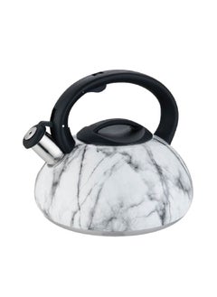 Buy Elegant Design Stainless Steel Whistling Kettle Light Grey and Black 2.5 L PK-B075 in Saudi Arabia