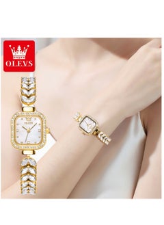 اشتري Watches for Women Fashion Quartz Stainless Steel Water Resistant Watch Gold 9987 في السعودية