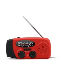 Buy Emergency Radio Hand Crank Solar Weather Radio AM/FM/NOAA Emergency Weather Radio Rechargeable Portable with Solar Charging & Hand Crank & Battery Operated LED Flashlight Cell in Saudi Arabia