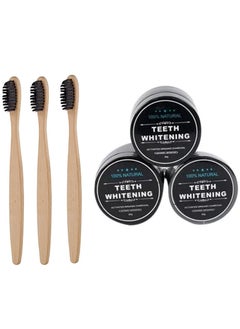 Buy 6 -Piece Teeth Whitening Powder Natural With Bamboo Toot Set in Saudi Arabia