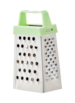 اشتري Qasem Small Stainless Steel Grater With Plastic Handle And Magnet 7 X 3.5 X 2.5 Cm Silver And Green في مصر