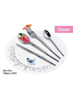 اشتري Dessini 148Pcs Cutlery Set Silver في الامارات