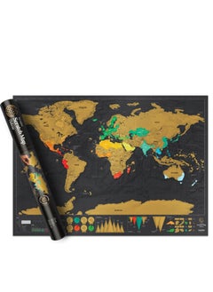 Buy Large World Scratch-Off Map - Personalized World Travel Map - Deluxe XL Scratch-Off Map - Fun Colorful Scratch-Off Poster - Great for Classrooms and Travelers -Wall Sticker Map in UAE