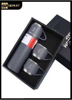 Buy Coffee Mug with Handle for Hot and Cold Drinks Grey Colour in Saudi Arabia