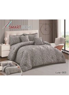 Buy Double quilt set, summer mattress, system, 6 pieces, fixed medium filling, size 230 by 250 cm in Saudi Arabia