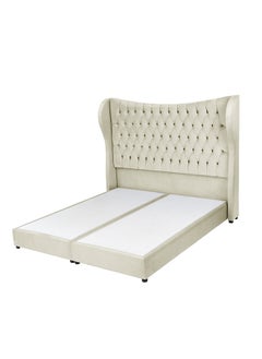 Buy Shasho | Velvet Bed Frame - Beige in Saudi Arabia