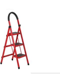 Buy 3-Step Folding Step Ladder Black/Red in UAE