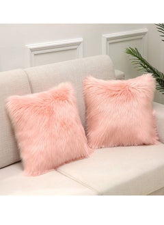 Buy Cozy soft Faux Fur Throw Pillow For Sofa, Bed and Home Décor in UAE