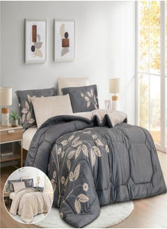 Buy Winter Duvet Set With Two Sides Made Of Sturdy And Soft Fabric With Heavy Filling 4 Pieces Single Size in Saudi Arabia