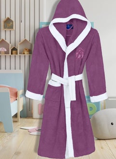 Buy Kids Hooded Bathrobe For 8 Years Old 100% Cotton Made In Egypt in UAE
