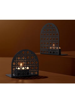 Buy Set of 2 Tealight Candle Holder, Black in UAE