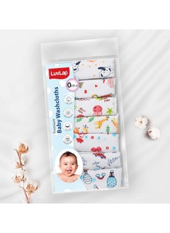 Buy LuvLap Hosiery Cotton Cloth Premium Baby Washcloth for New Born, Washable, Reusable, Absorbent, Extra Soft Face Towels/Washcloth for Babies, Cherry Print, Pack of 7 Pcs, Multicolour in UAE