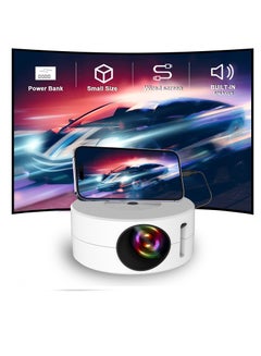 Buy YT200 Mini LED Projector, Portable Small Home Projector for, Multifunction TFT LCD Screen, Same Screen Function, Built in Speaker, Support Mobile Power Supply in Saudi Arabia