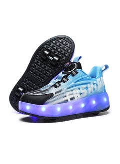 Buy LED Flash Light Sneaker Skate Shoes with Wheels USB Charging Roller Skates Shoes in Saudi Arabia