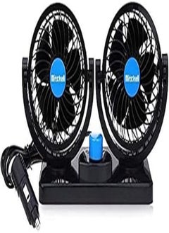 Buy Foneda Mitchell 12V Mini Electric Low Noise Summer Adjustable Air Conditioner Car Fan with 360 Degree Rotating 2 Gears in Egypt