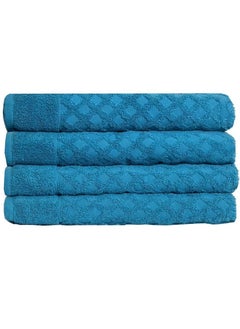 Buy Diamond Jacquard 70 x 132cm 100% Cotton Bath Towel Pack , Premium Quality Towel in UAE