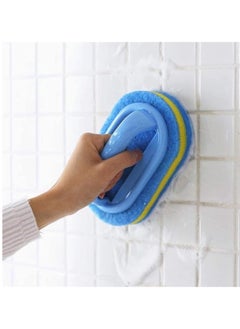 Buy Handles Sponge Brush Blue Soft Magic Sponge Eraser Cleaning Bathtub Ceramic Tile Cleaner Kitchen Tool Household Cleaning Brush - Thick and Durable Sponge Brush for Cleaning Bathroom/Kitchen in Saudi Arabia