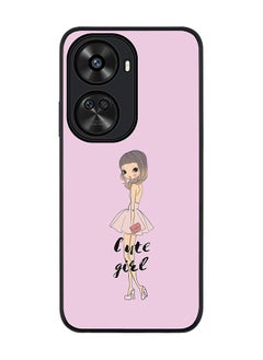 اشتري Rugged Black edge case for Huawei nova 12 SE / Huawei nova 11 SE 4G, Slim fit Case Flexible Rubber Edges Anti Drop TPU Gel Thin Cover - Coy Cute Girl في الامارات