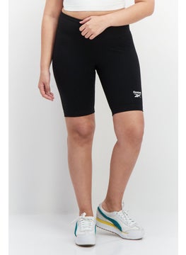 Buy Women Sportswear Fit Embroidered Logo Training Short, Black in Saudi Arabia